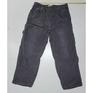 We The Free‎ Corduroy Carpenter Pants Drawstring Gray Women's Size 32x27